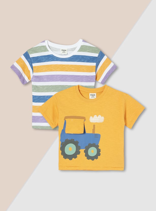 Boys Assorted T-shirt - Pack of 2