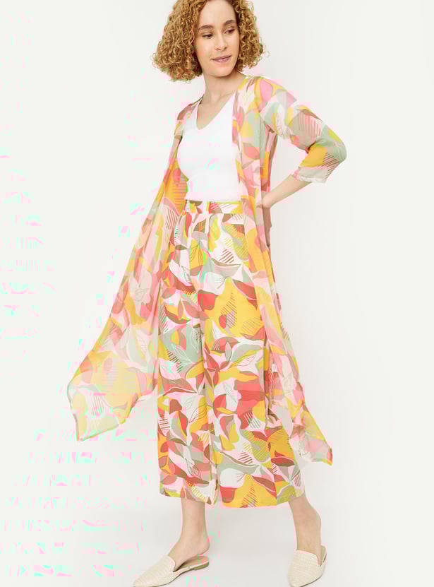 Women Printed Waterfall Shrug