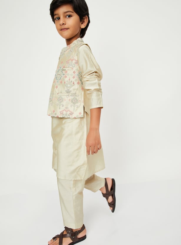 Boys Printed Straight Kurta