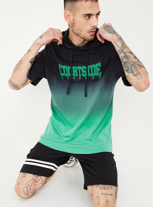 Ombre Hooded Athleisure T-shirt